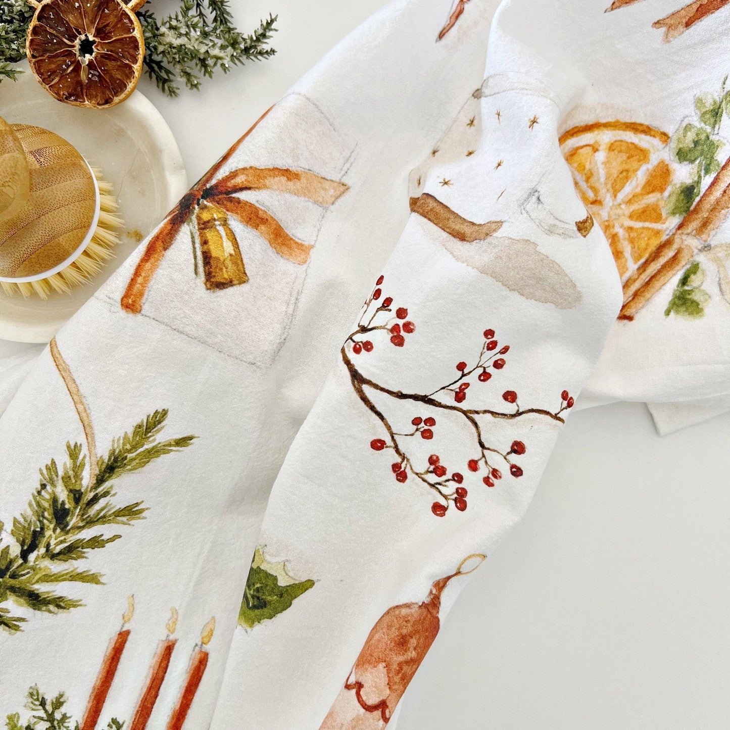 Yuletide tea towel