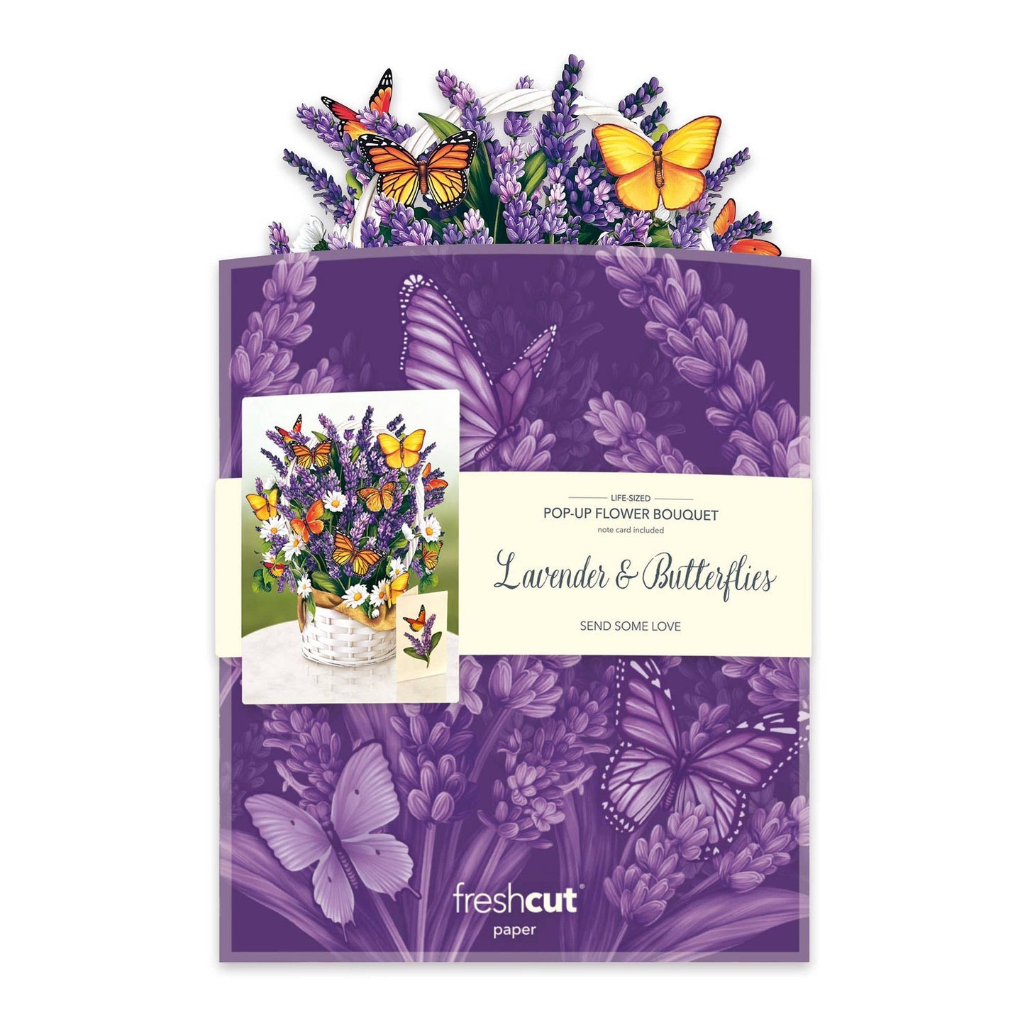 Lavender & Butterflies Pop-up Greeting Cards