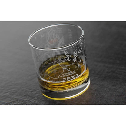 Tallahassee Florida State University College Town Etched Whiskey Rocks Glass - 11 oz