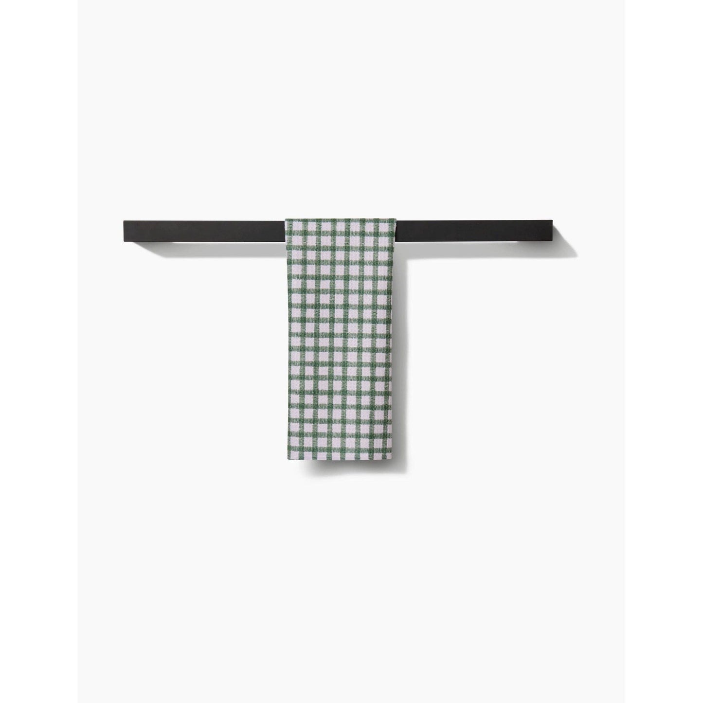 Fireside Plaid Green Geometry Bar Towel