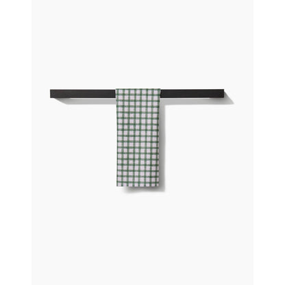 Fireside Plaid Green Geometry Bar Towel