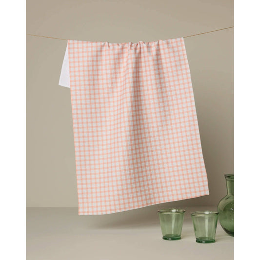 Peach Darling Geometry Tea Towel