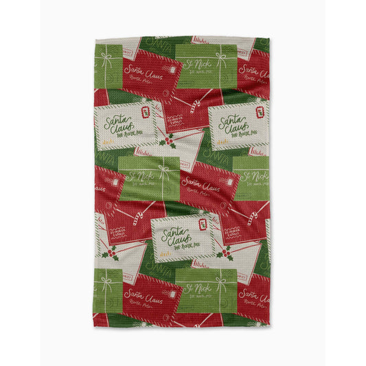 Christmas Letter Pile Tea Towel