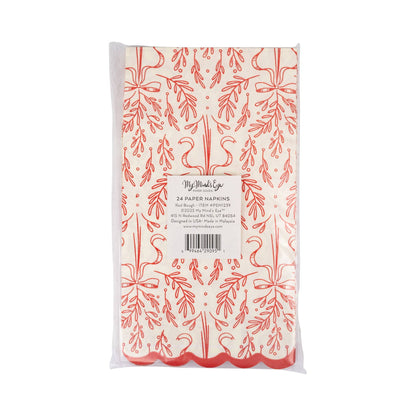 Red Bough Pattern Dinner Napkin