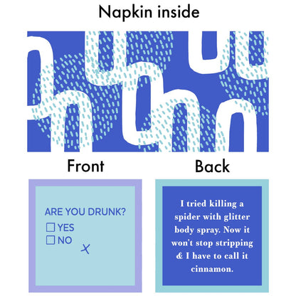 NAPKIN Smiles Today | Funny Party Gift | Cocktail Napkin