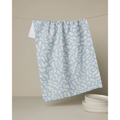 Marine Haze Geometry Tea Towel