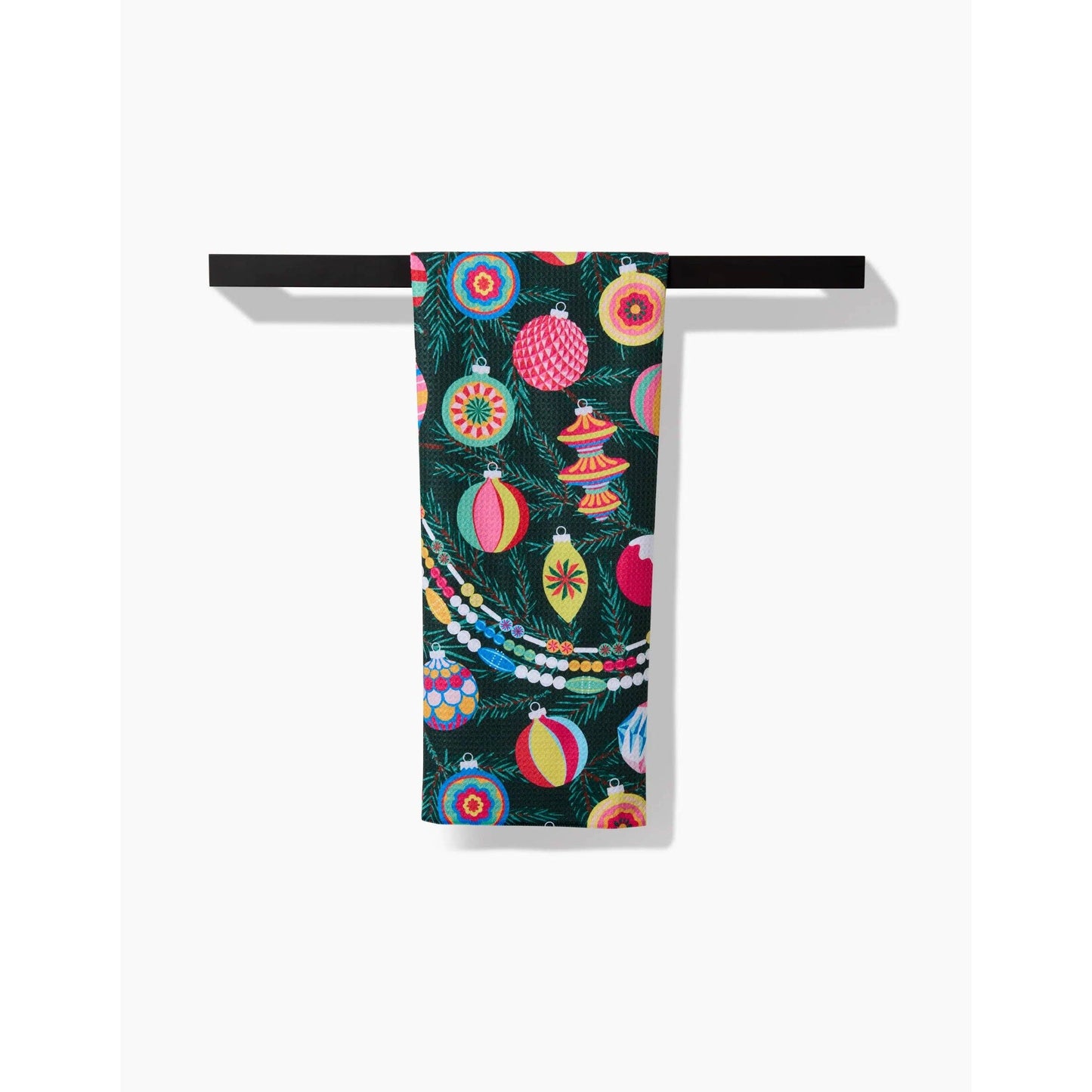 Shiny Ornaments Geometry Tea Towel