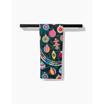 Shiny Ornaments Geometry Tea Towel