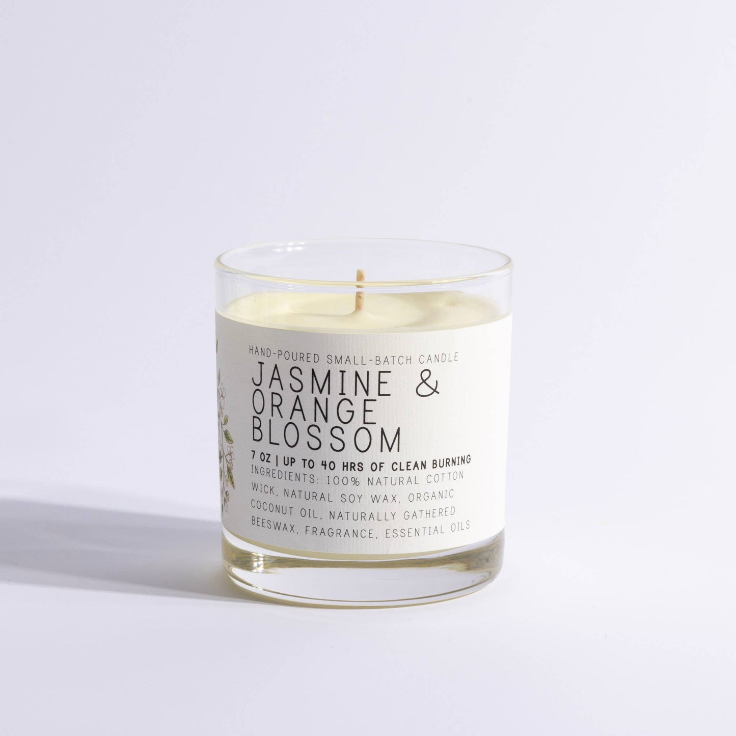 Jasmine & Orange Blossom - Medium Glass  - Just Bee Candle