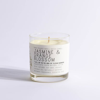 Jasmine & Orange Blossom - Medium Glass  - Just Bee Candle