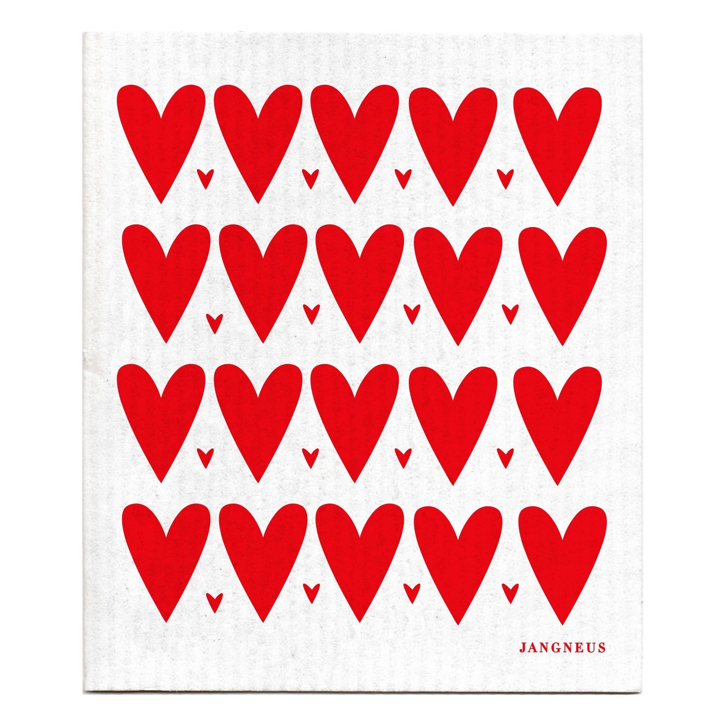 Swedish Dishcloth - Mini Heart - Red