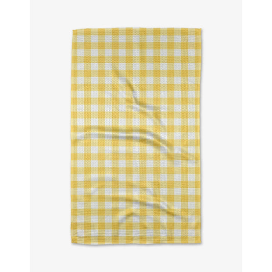 Lemon Gingham Tea Towel