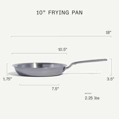 Made In Stainless Clad Frying Pan 10"