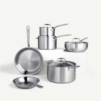 Made In 10-Piece Stainless Clad Cookware Set