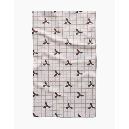 Merry And Plaid Geometry Tea Towel