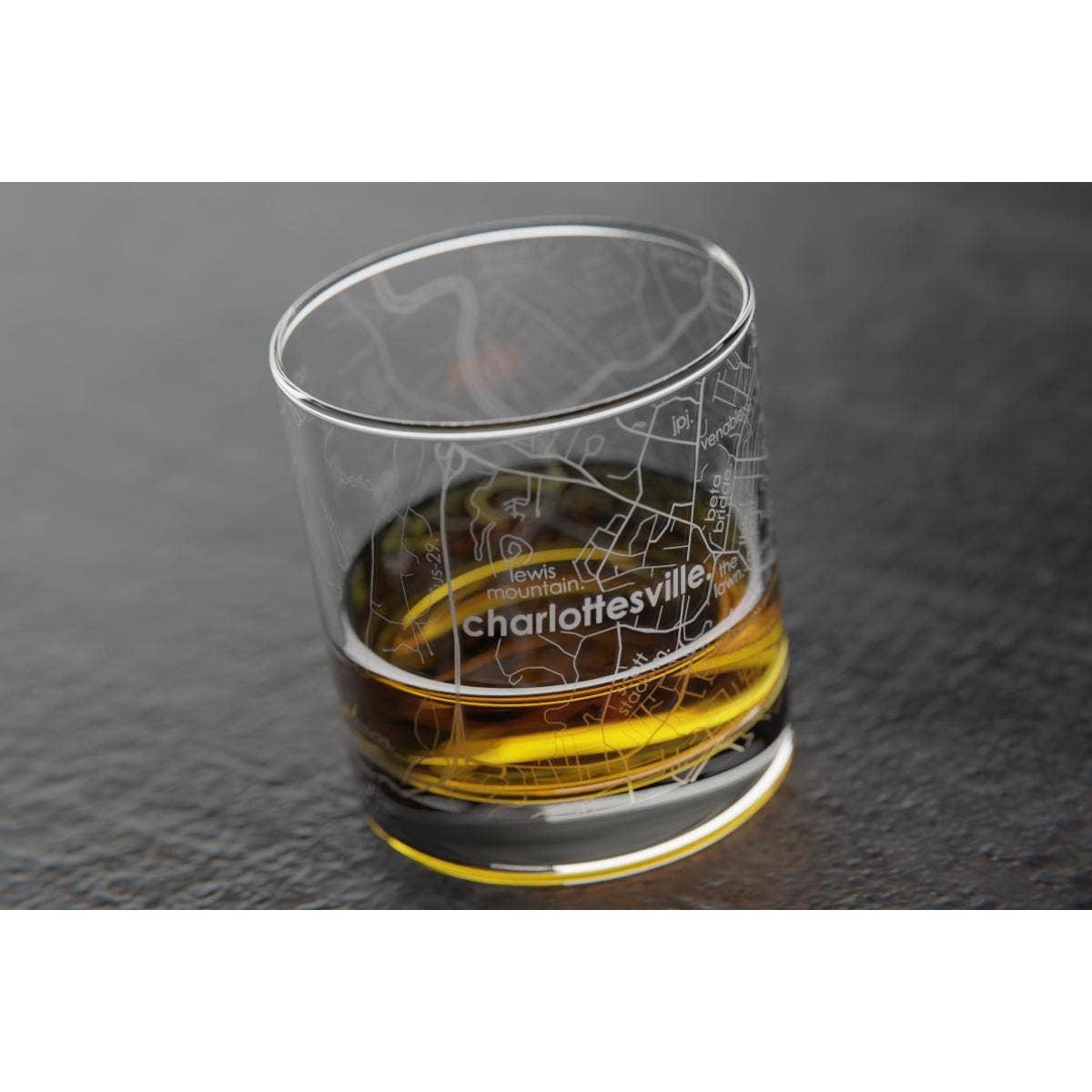 Tallahassee Florida State University College Town Etched Whiskey Rocks Glass - 11 oz