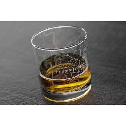 Tallahassee Florida State University College Town Etched Whiskey Rocks Glass - 11 oz
