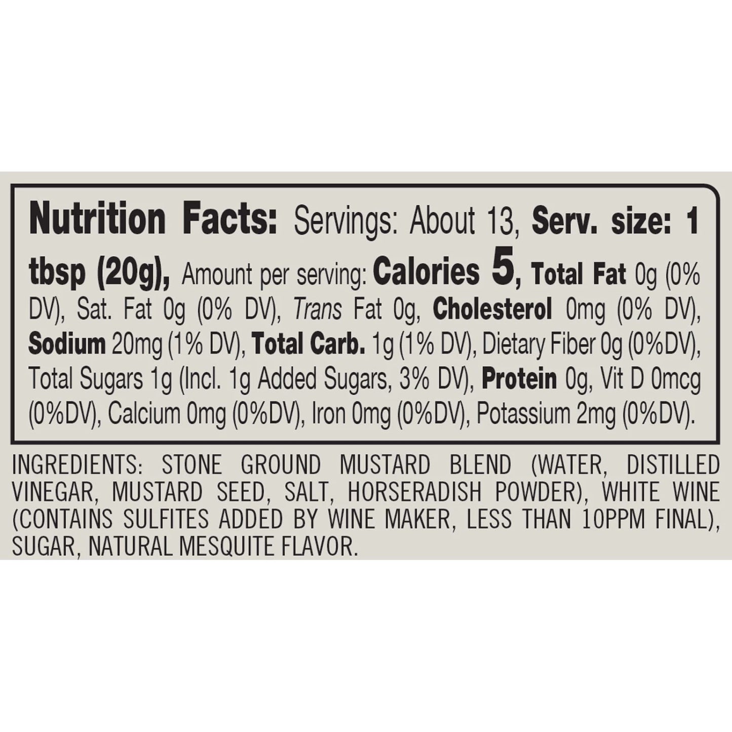 Mesquite Horseradish Mustard dt