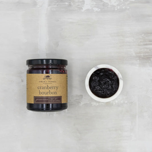 Finch + Fennel Cranberry Bourbon Preserves, 9 oz