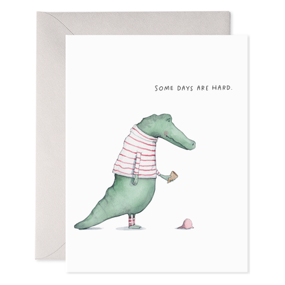 Alligator Hard Day | Greeting Card