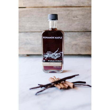 Cinnamon + Vanilla Infused Maple Syrup 250ml