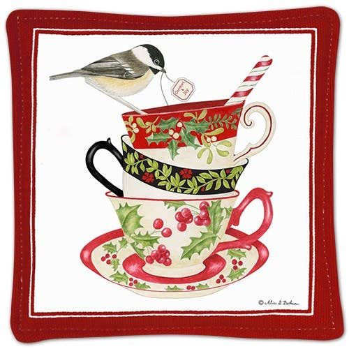 Holiday Teacups Single Spiced Mug Mat