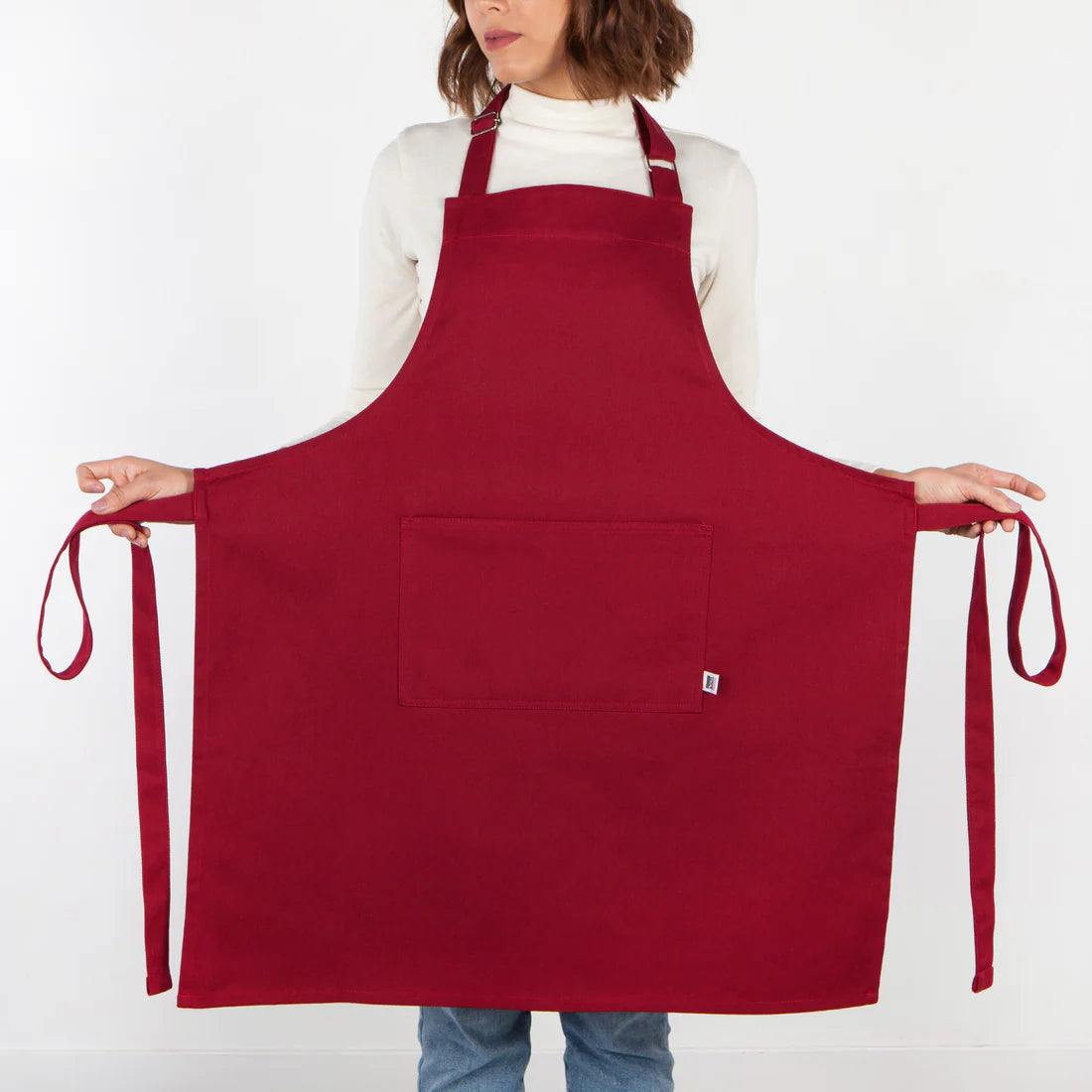 Carmine Red Cotton Chef's Apron Aprons Browns Kitchen