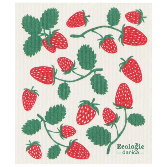 Strawberries Swedish Sponge Cloth Swedish Dishcloth Browns Kitchen