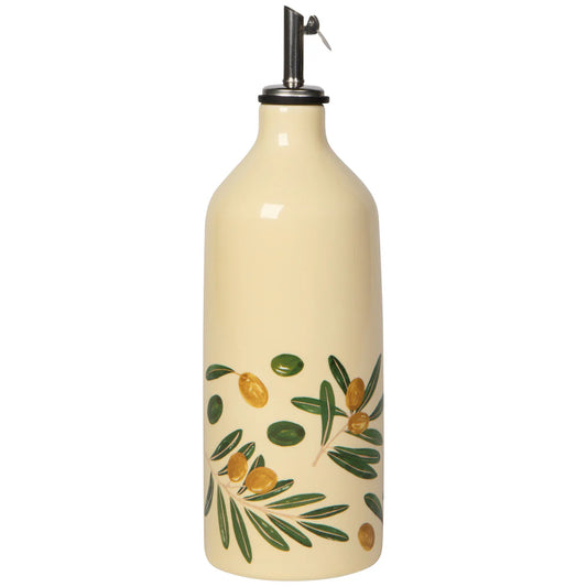 Olive Painted Cream Color Oil Creuset