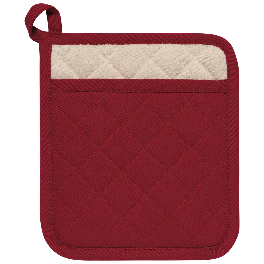 Superior Carmine Red Potholder Aprons Browns Kitchen