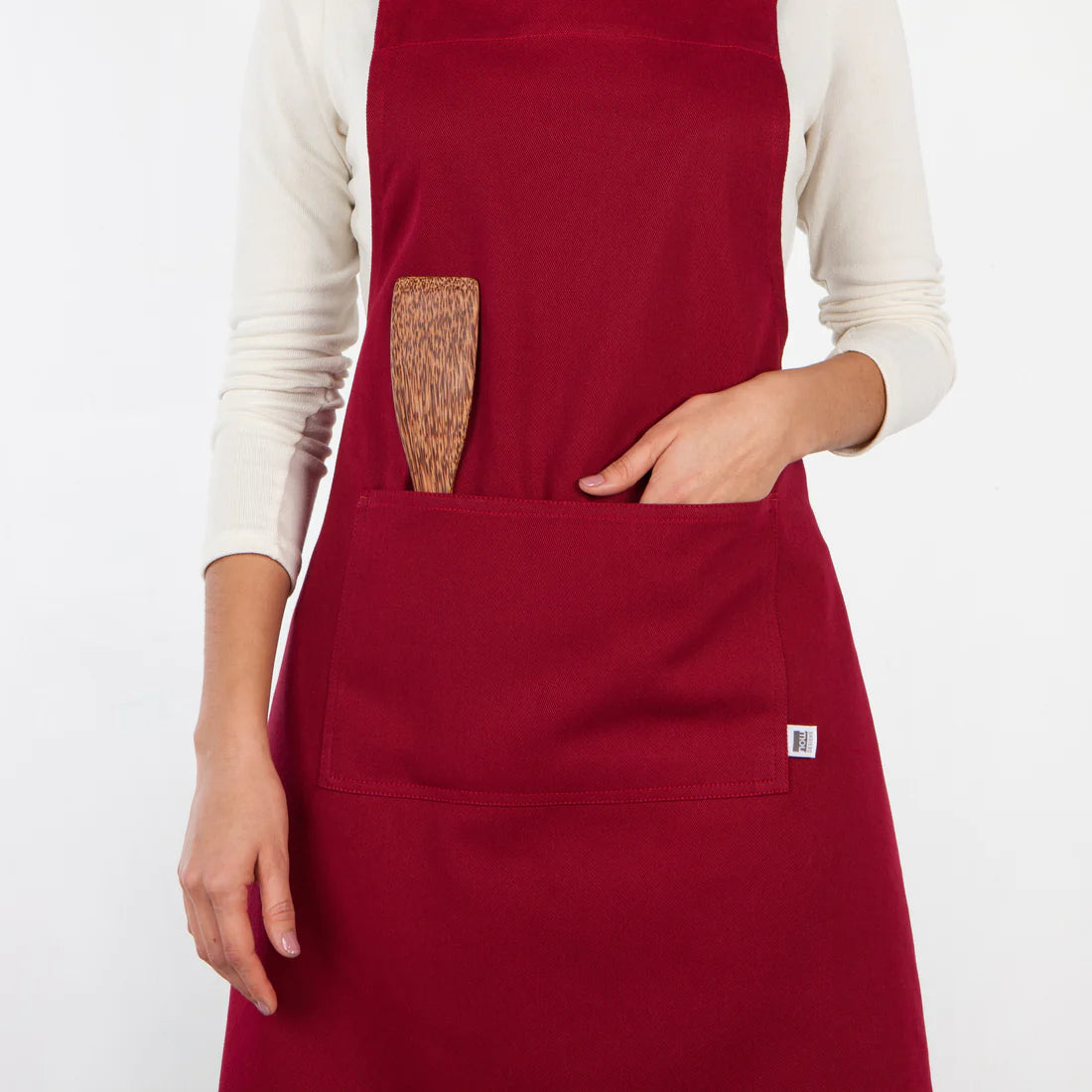 Carmine Red Cotton Chef's Apron Aprons Browns Kitchen