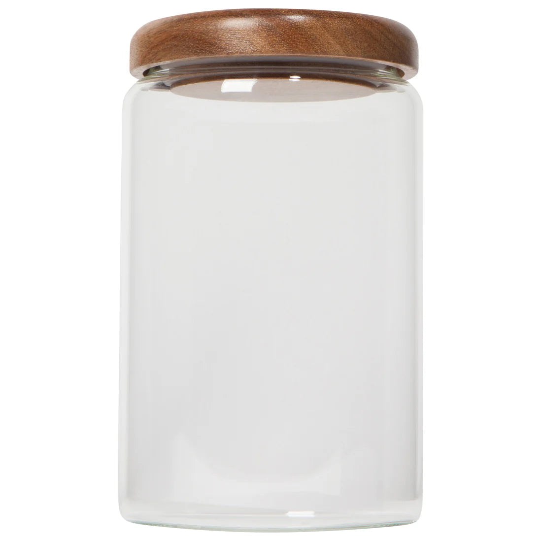 Acacia Wood Medium Glass Jar - 32 oz