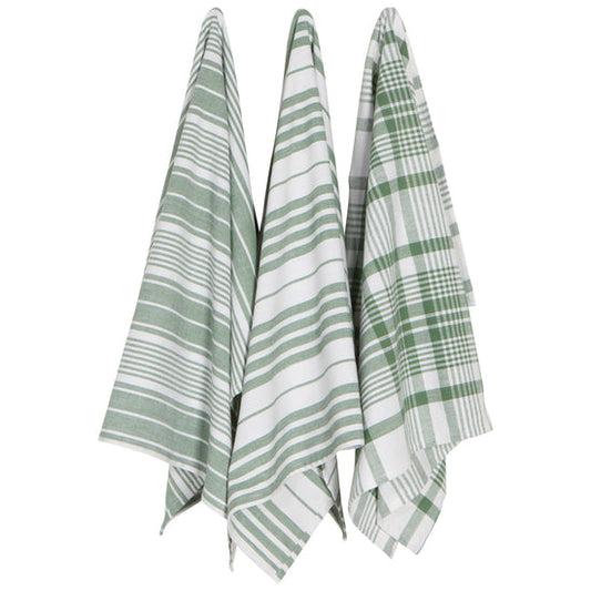 Jumbo Elm Green Dishtowels, Set of 3