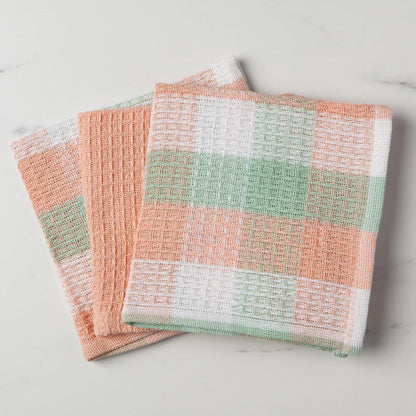 Peachy Pastel Dishcloths, Set of 3