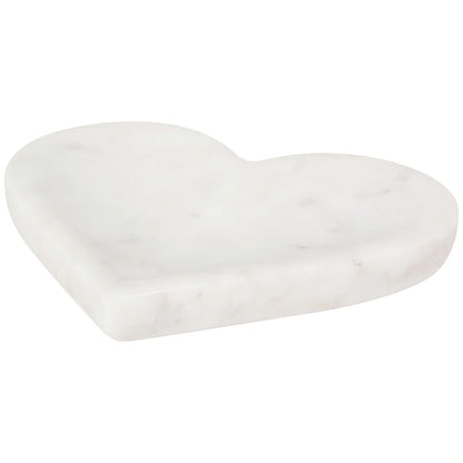 Heart White Marble Large Shaped Dish