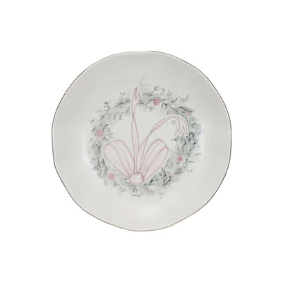 Wreath & Gold Electroplating Stoneware Bowl