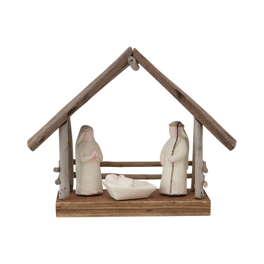 Driftwood Nativity Scene