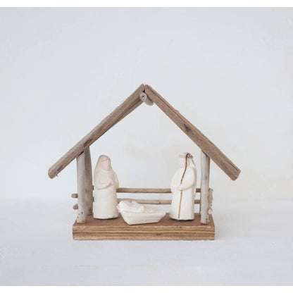 Driftwood Nativity Scene