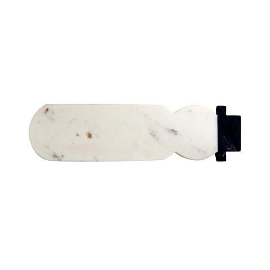 Black + White Marble Snowman Shaped Cheese Board