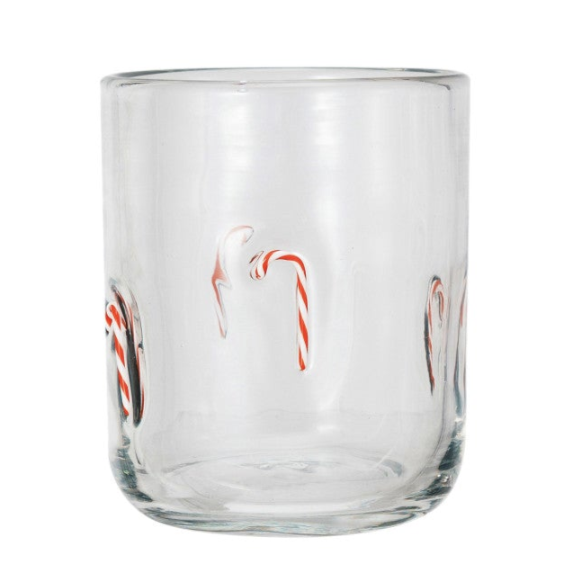 16 oz. Drinking Glass w/ Embedded Holiday Icon Pattern, 4 Styles