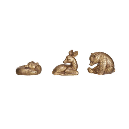Sleeping Woodland Animal Figurines