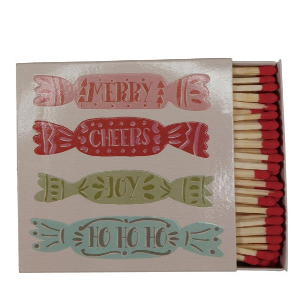 Safety Matches in Matchbox with Holiday Design, 2 Styles ©