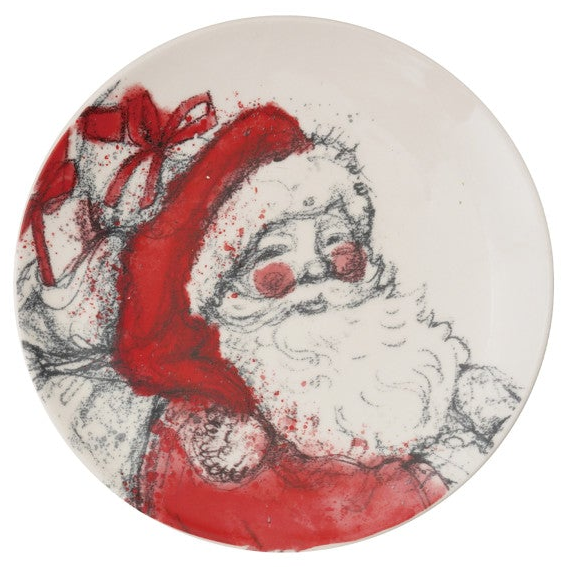 Vintage Santa Stoneware Plates, 4 Styles ©