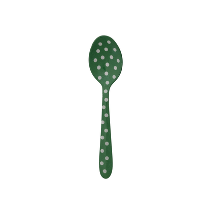 Enameled Stainless Steel Spoon with Dots/Stripes Pattern, 4 Styles