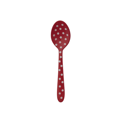 Enameled Stainless Steel Spoon with Dots/Stripes Pattern, 4 Styles