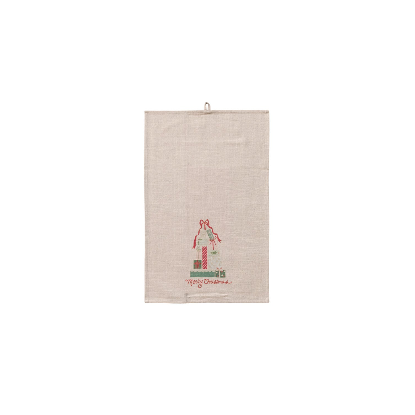 Cotton Slub Printed Tea Towel with Holiday Image, 3 Styles ©