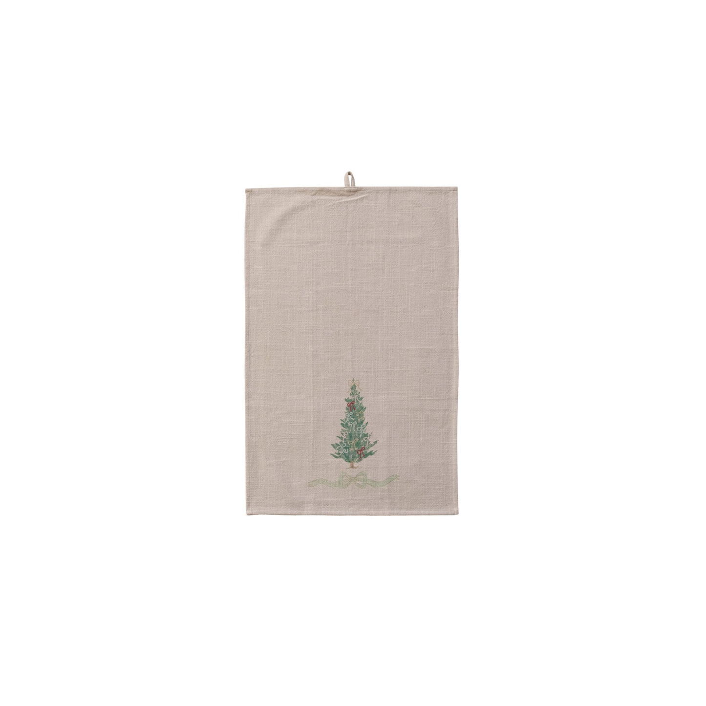 Cotton Slub Printed Tea Towel with Holiday Image, 3 Styles ©