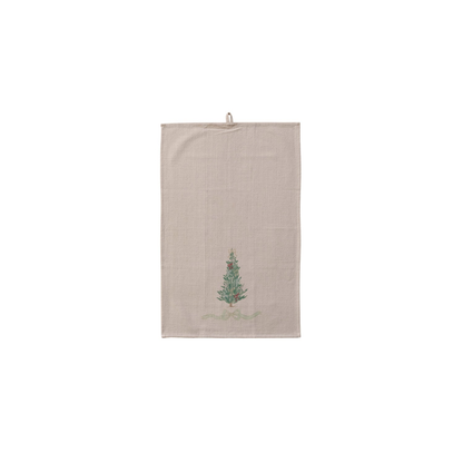 Cotton Slub Printed Tea Towel with Holiday Image, 3 Styles ©