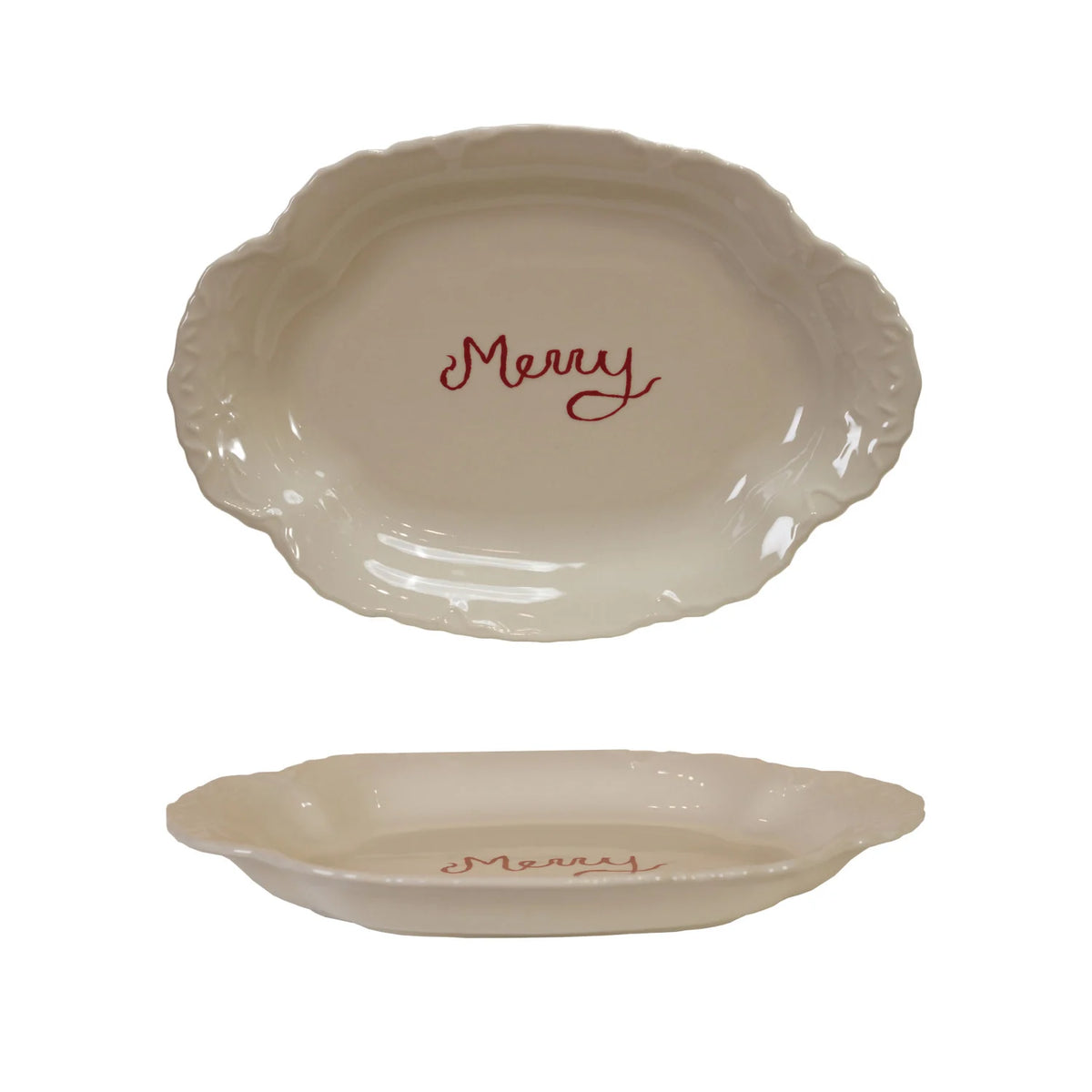 Merry Scalloped Serving Platte