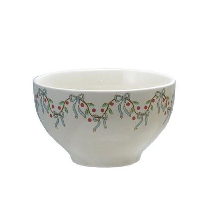 Pastel Holiday Stoneware Snack Bowls, 4 Styles